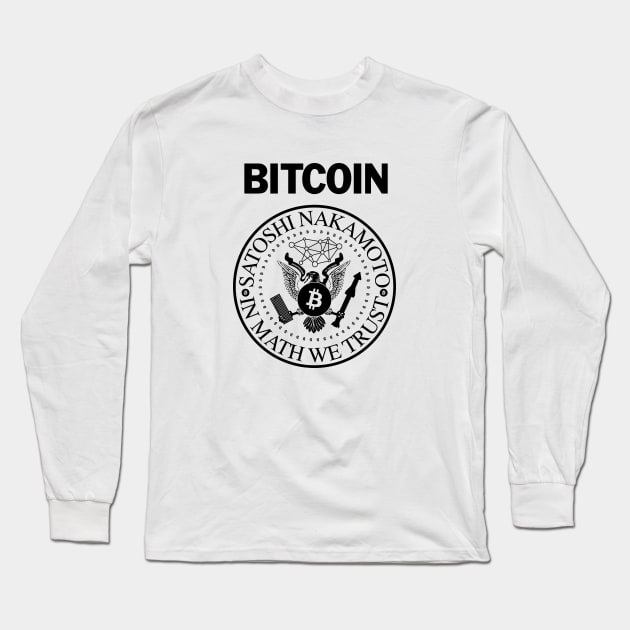 BITCOIN DECENTRALIZED PUNK ROCK - BLACK Long Sleeve T-Shirt by bembureda